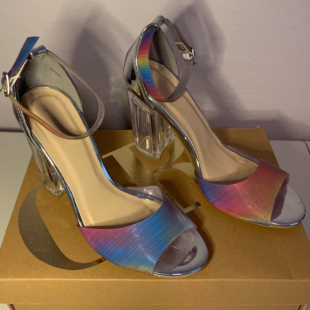 Charlotte Russe Kloude-23 Multi TPU colored Heels Size 6